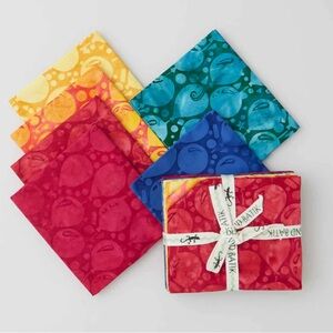 Balloon Festival Batiks 6-piece cotton fat quarter collection by Island Batik